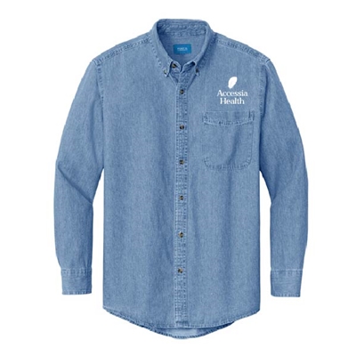 ACH114 • Port & Company® - Long Sleeve Value Denim Shirt